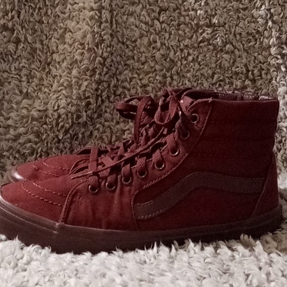 Vans Red canvas high top size 9